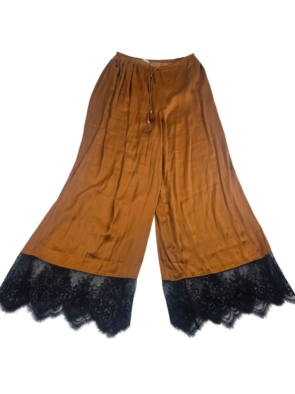 Free People Honey Ginger Talking in My Sleep Wide Leg Lounge Pants Small